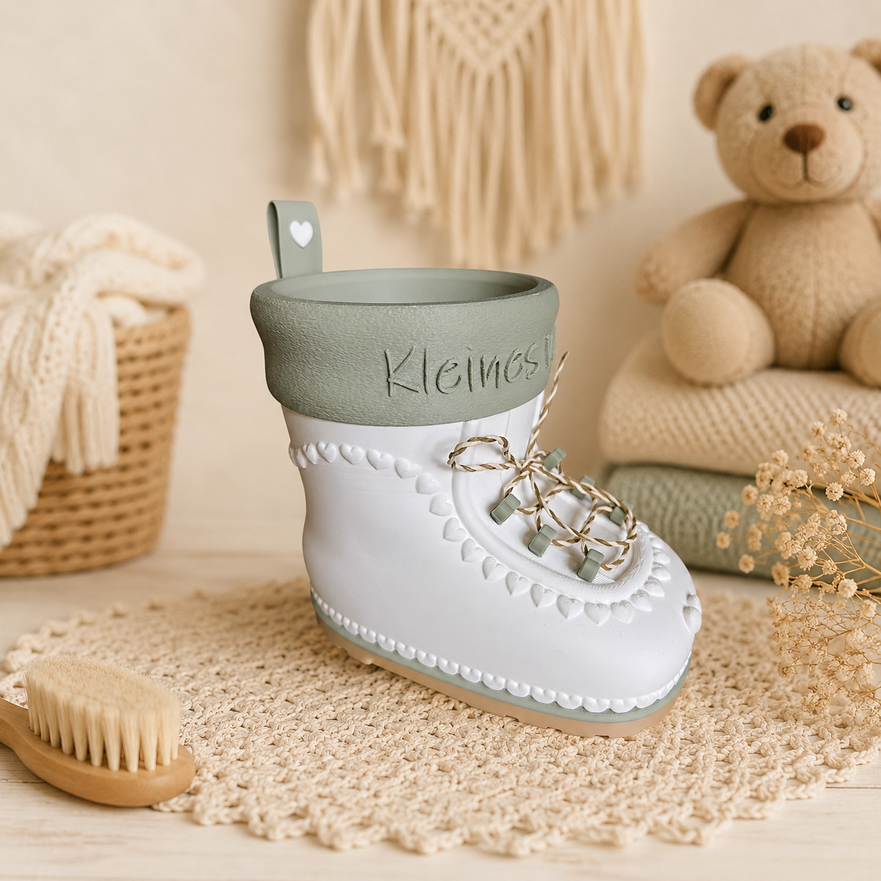 💛 Willkommen kleines Wunder – zauberhafter Baby Schuh 👶