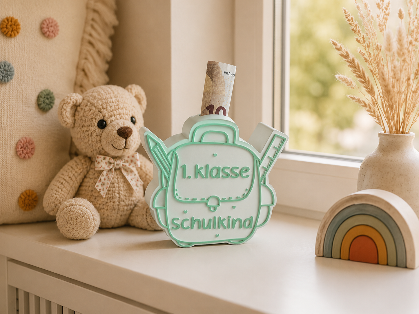 🎒 Schulkind Spardose – die perfekte Geschenkidee zum Schulstart & zur Einschulung 🤍