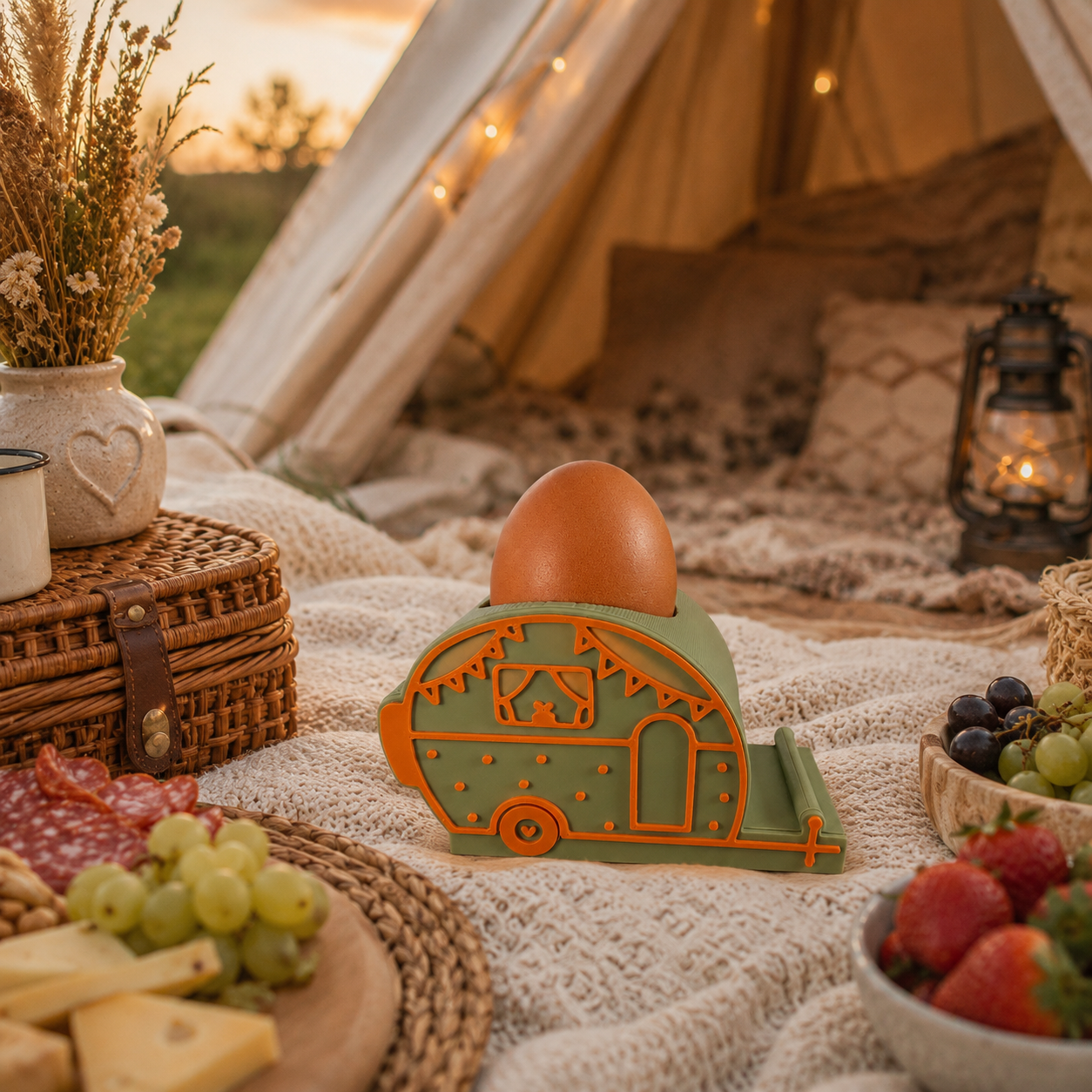 🏕️ Eierbecher 2er-Set „Campingliebe“  Wohnwagen • Wohnmobil • Campingbus