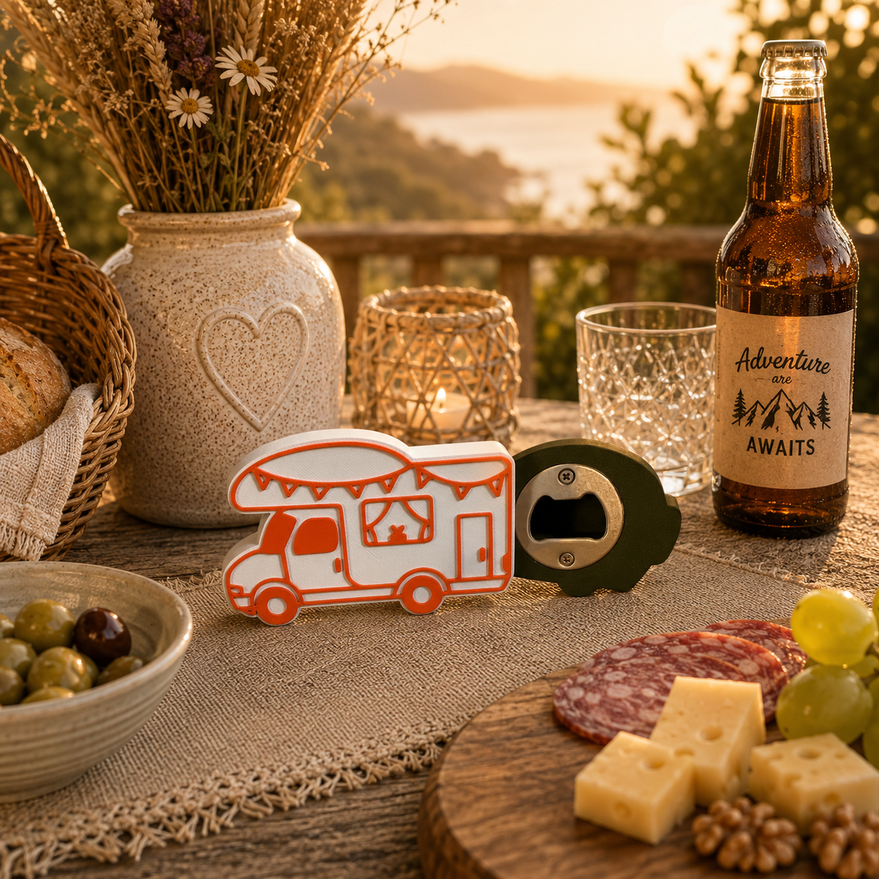 🍻 Flaschenöffner „Campingliebe“  Wohnwagen • Wohnmobil • Campingbus
