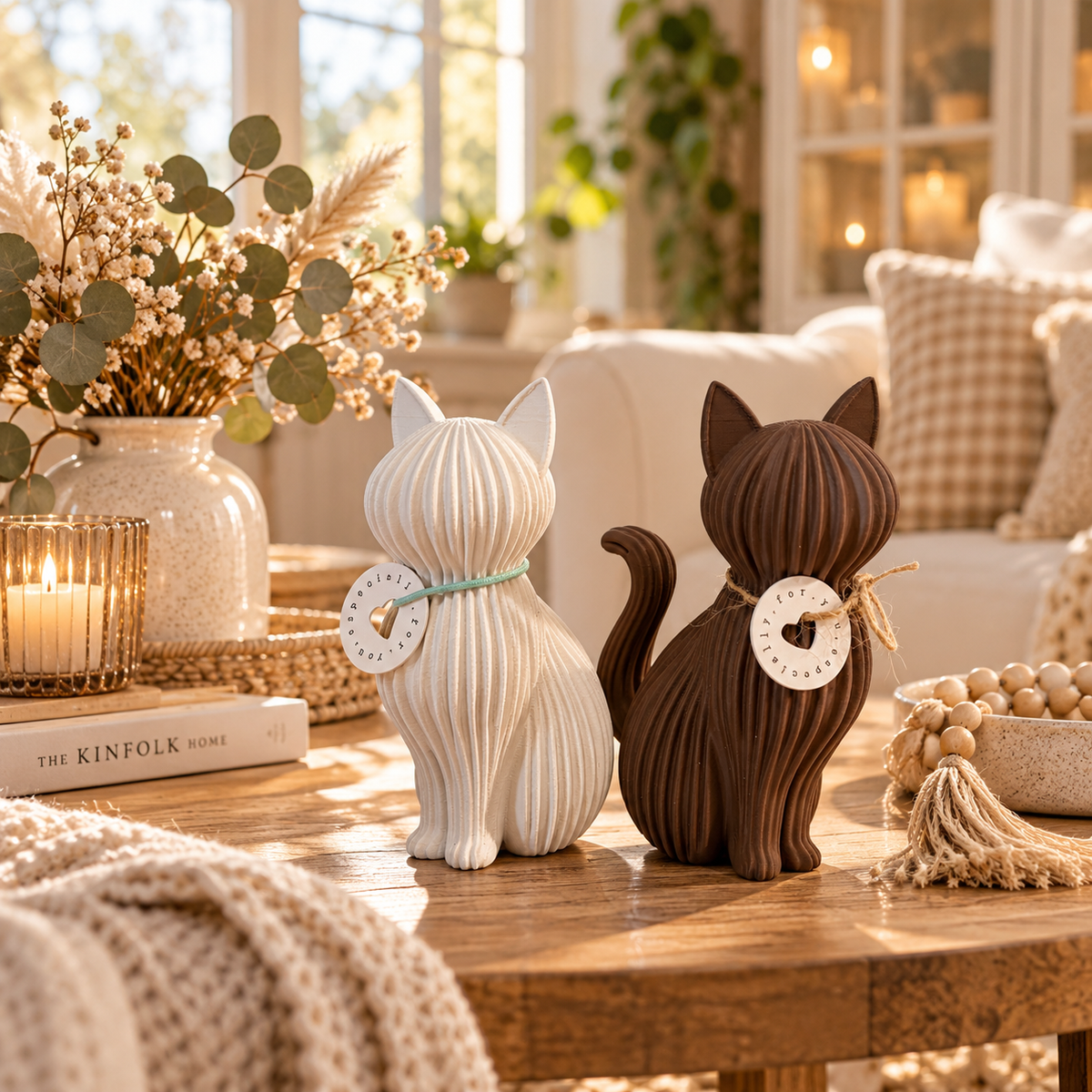 🐾 MIA – Japandi Deko-Katze | Moderne Design-Deko im 3D-Druck 🤎 in 2 Größen