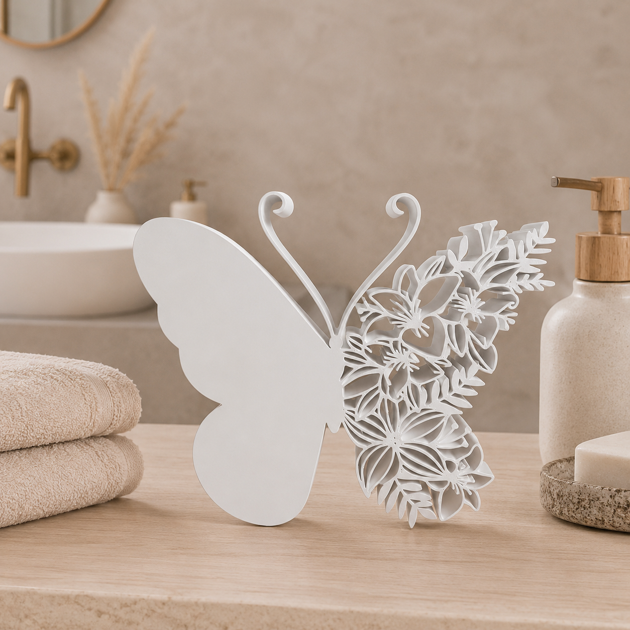 🦋 Dekorativer Schmetterling Aufsteller – filigrane BOHO & Scandi Deko mit Natur-Charme 🤍