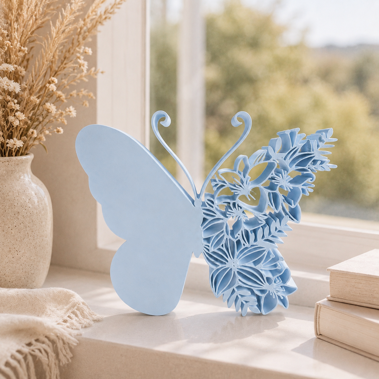 🦋 Dekorativer Schmetterling Aufsteller – filigrane BOHO & Scandi Deko mit Natur-Charme 🤍