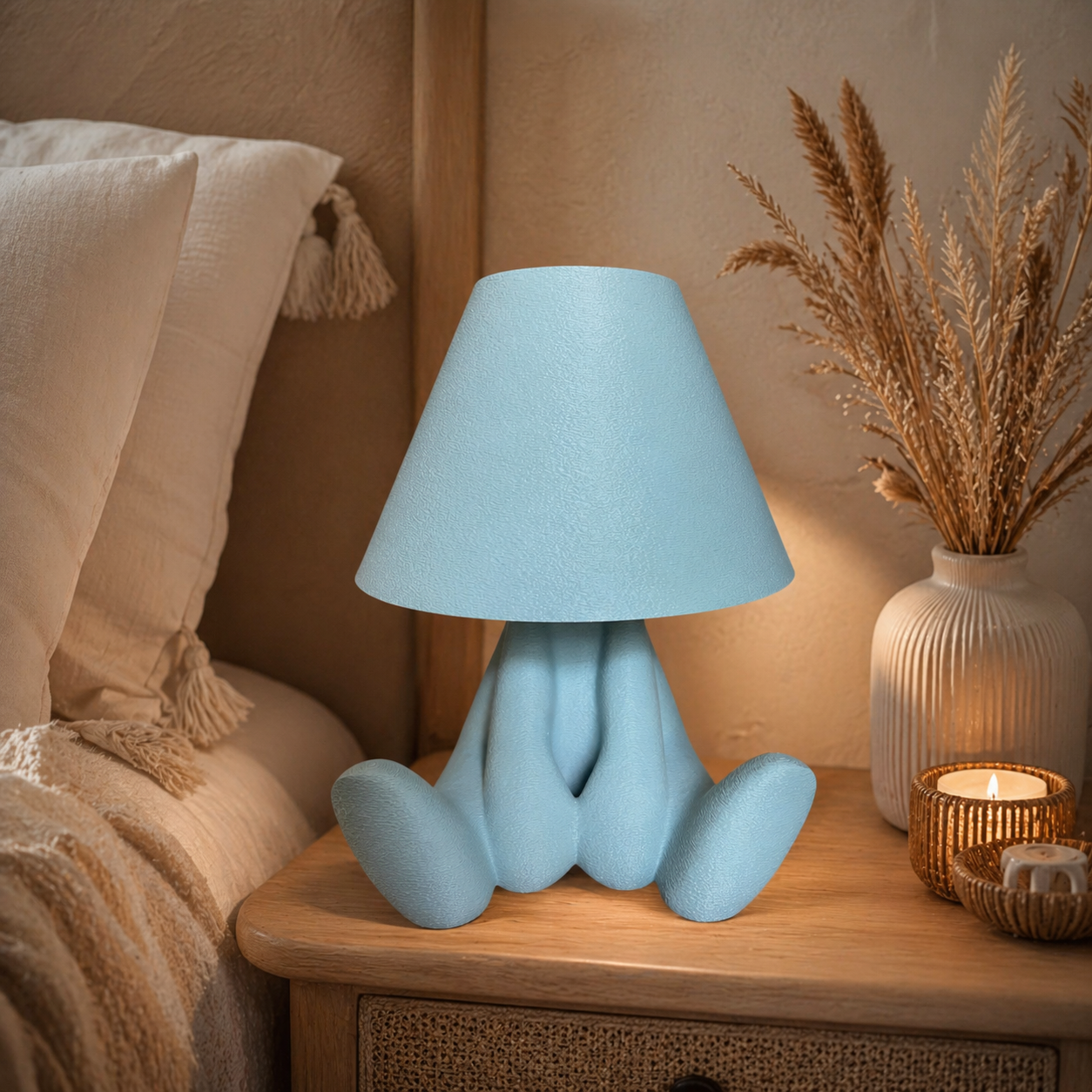 🧸 Loopy Lampen Familie – Design Tischlampe | Boho Ambientelicht | LED & Akku Variante