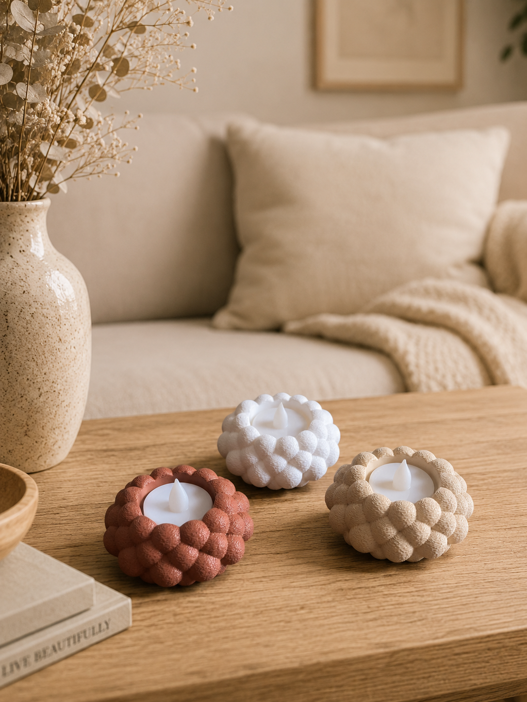 ✨ Bubble Style Teelichthalter – moderne BOHO & Scandi Deko mit besonderem Lichtspiel 🤍