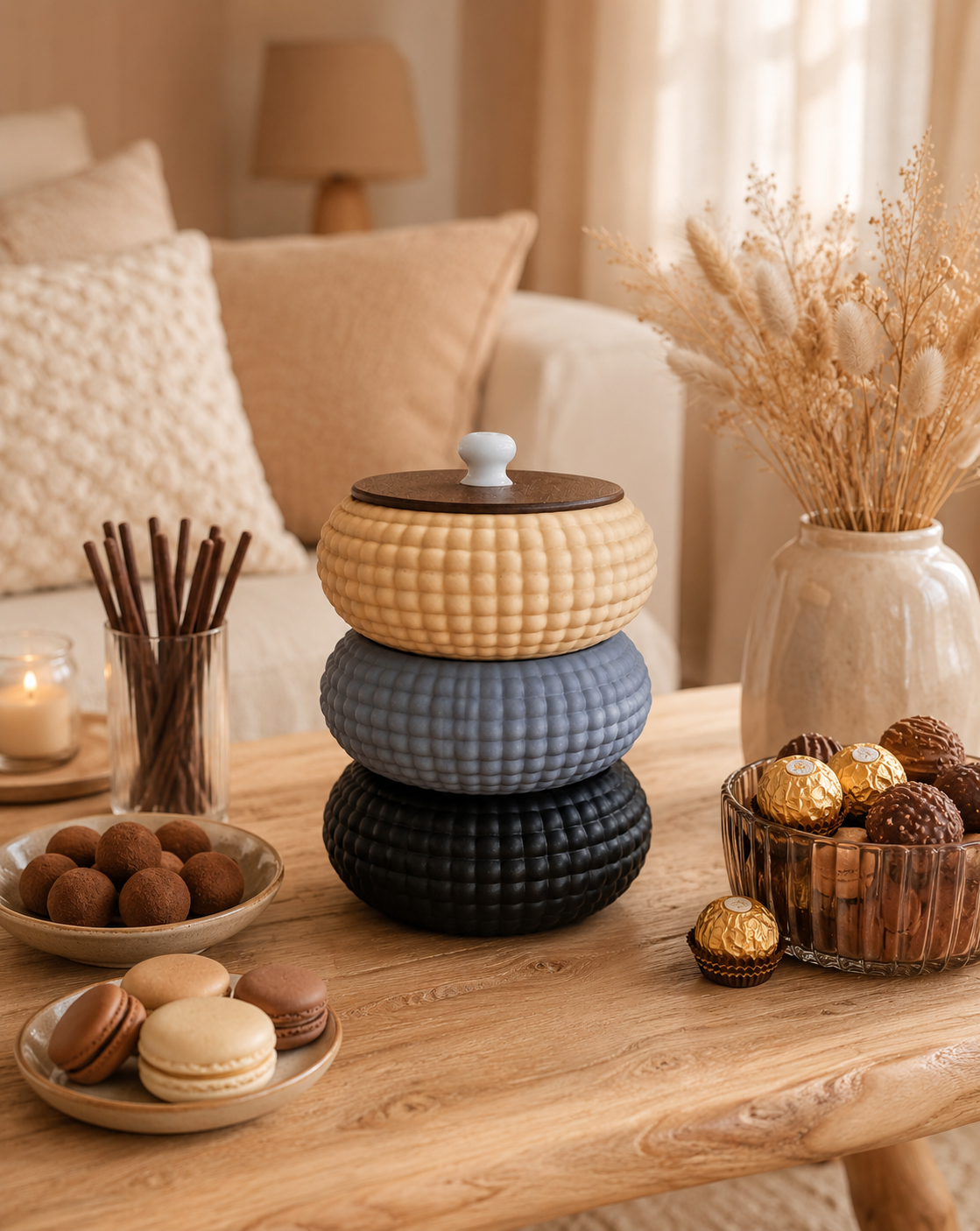 ✨ Bubble Style „Lazy“ – moderne 3er-Stapelschale im stilvollen BOHO & Scandi Design 🤍