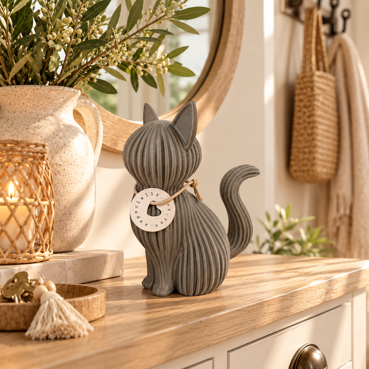 🐾 MIA – Japandi Deko-Katze | Moderne Design-Deko im 3D-Druck 🤎 in 2 Größen