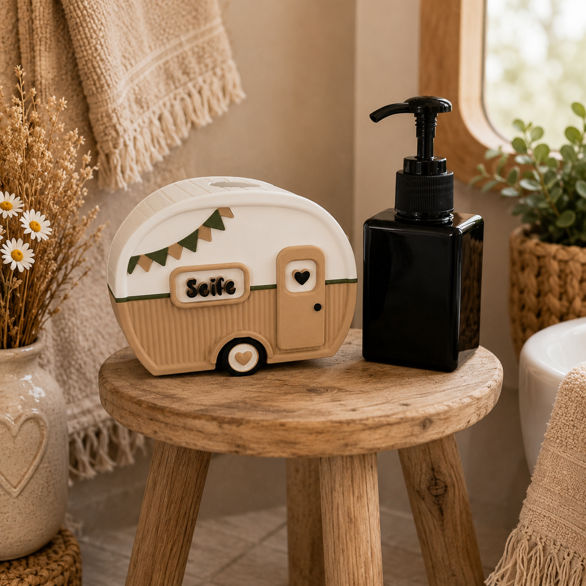 🏕️ Seifenspender „Campingliebe“  Wohnwagen • Camper • Campinggefühl für Bad & Küche