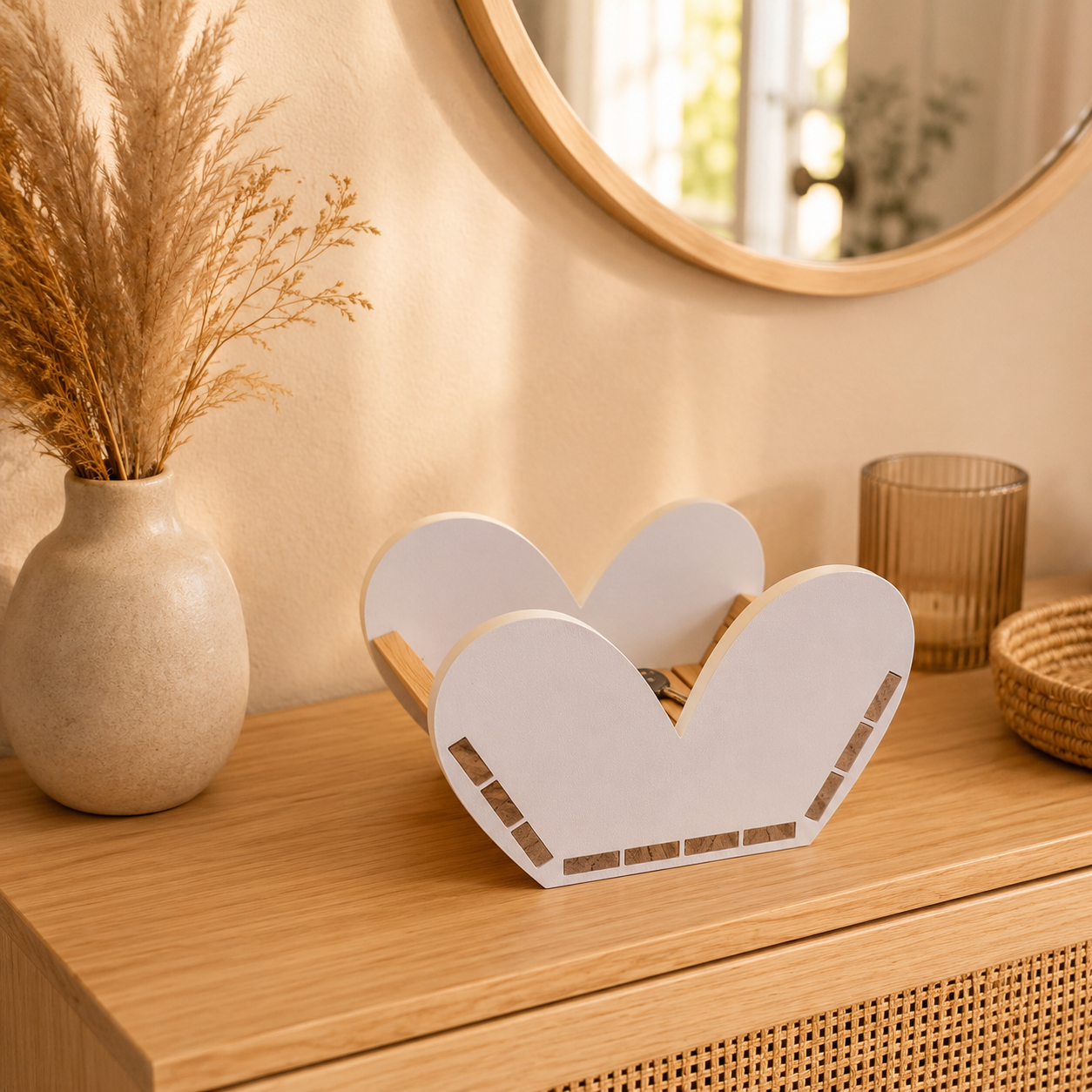 💚 „Klötzchenkorb“ Herz – Natur & Holz trifft exklusiven 3D Druck