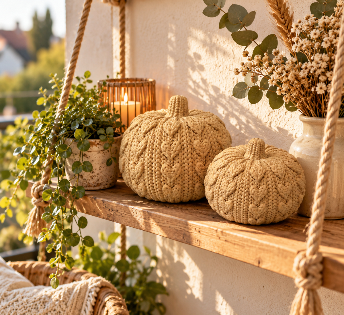 🧶🎃 KNITTY – Deko Kürbisse in Strickoptik | 2 Designs & 2 Größen