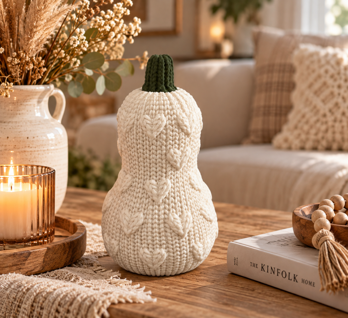 🧶🎃 KNITTY – Deko Kürbisse in Strickoptik | 2 Designs & 2 Größen