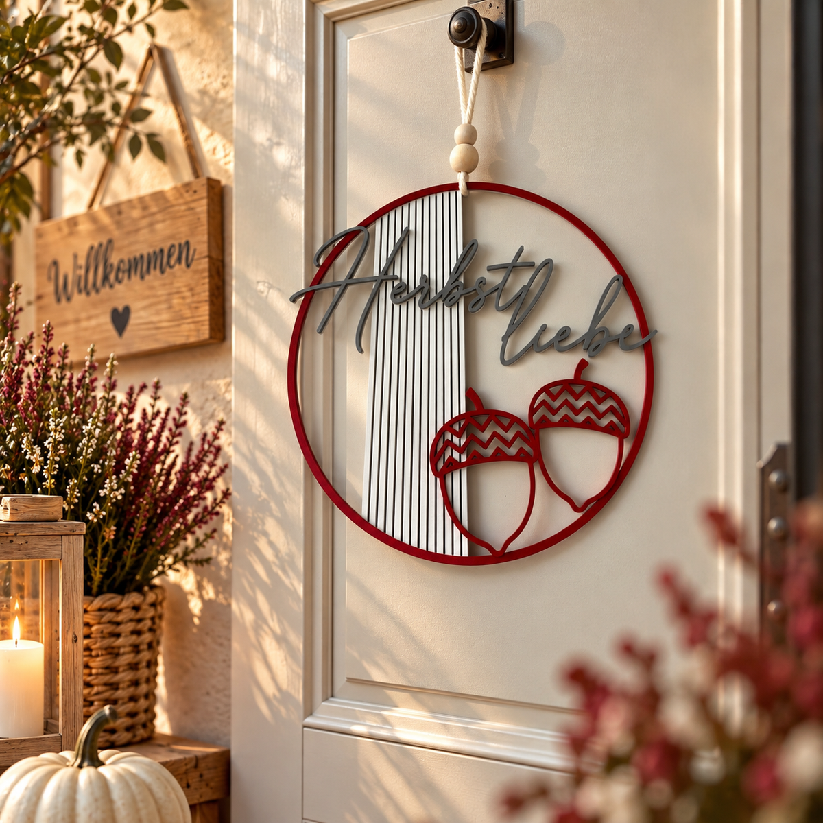 🍂 „Herbstliebe“ – Tür-, Fenster- & Wandschmuck im Panel Design | individuell in deinen Wunschfarben