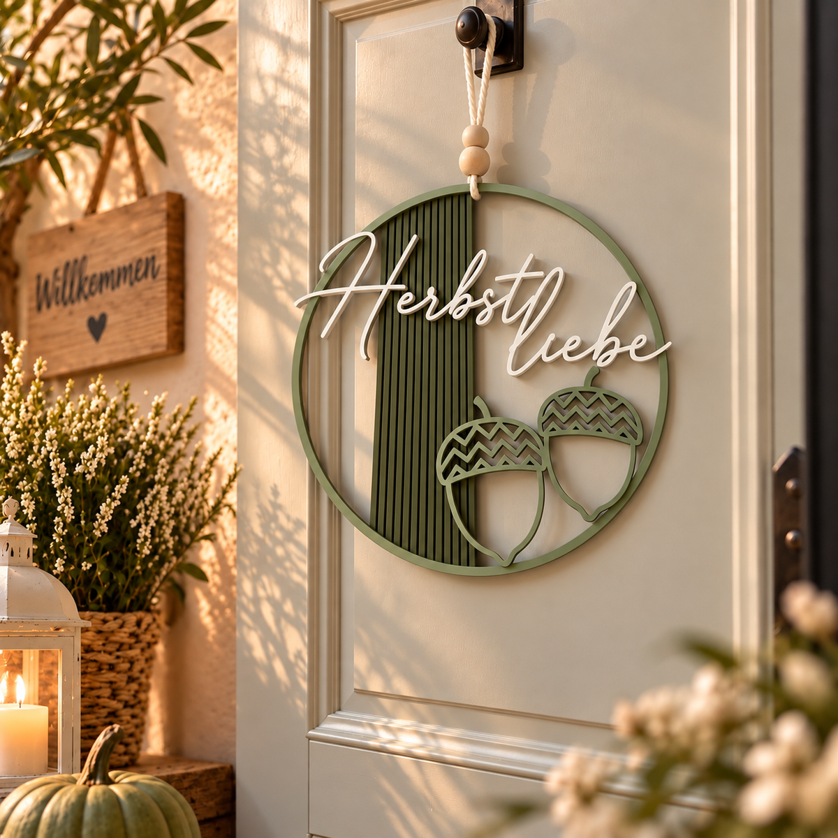 🍂 „Herbstliebe“ – Tür-, Fenster- & Wandschmuck im Panel Design | individuell in deinen Wunschfarben