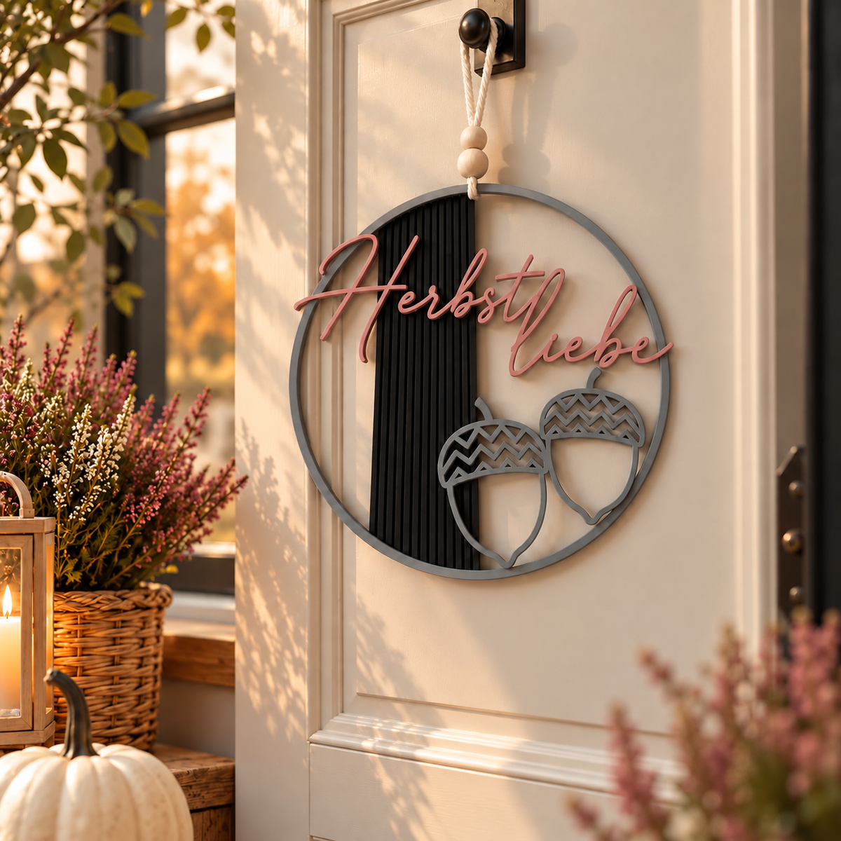 🍂 „Herbstliebe“ – Tür-, Fenster- & Wandschmuck im Panel Design | individuell in deinen Wunschfarben