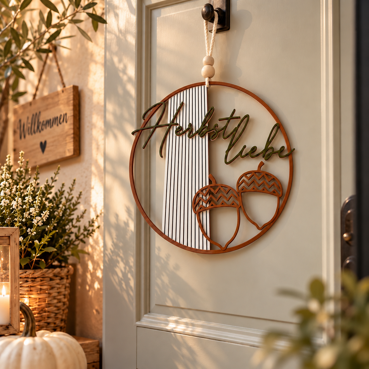 🍂 „Herbstliebe“ – Tür-, Fenster- & Wandschmuck im Panel Design | individuell in deinen Wunschfarben