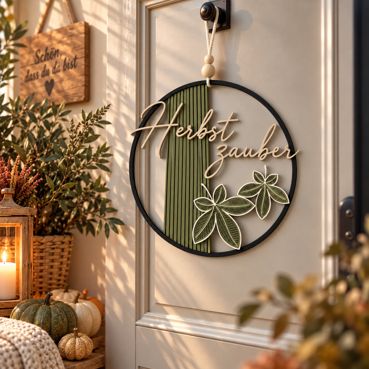 🍂 „Herbstzauber“ – Tür-, Fenster- & Wandschmuck im Panel Design | individuell in deinen Wunschfarben