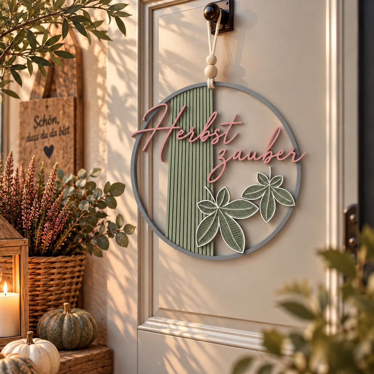 🍂 „Herbstzauber“ – Tür-, Fenster- & Wandschmuck im Panel Design | individuell in deinen Wunschfarben