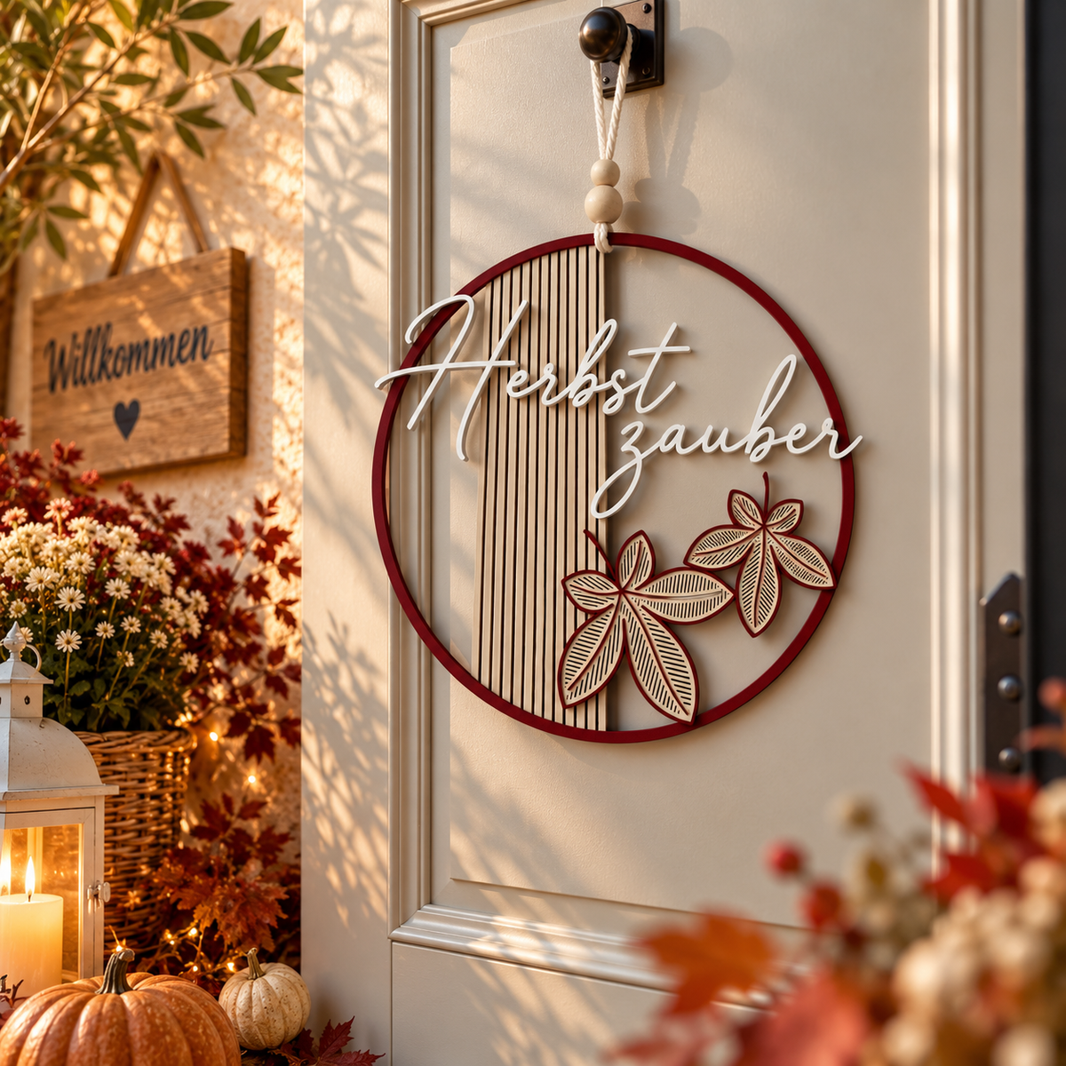 🍂 „Herbstzauber“ – Tür-, Fenster- & Wandschmuck im Panel Design | individuell in deinen Wunschfarben