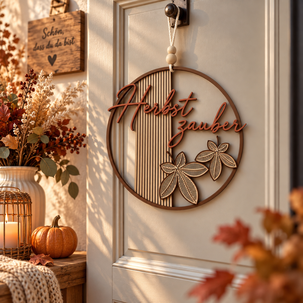 🍂 „Herbstzauber“ – Tür-, Fenster- & Wandschmuck im Panel Design | individuell in deinen Wunschfarben
