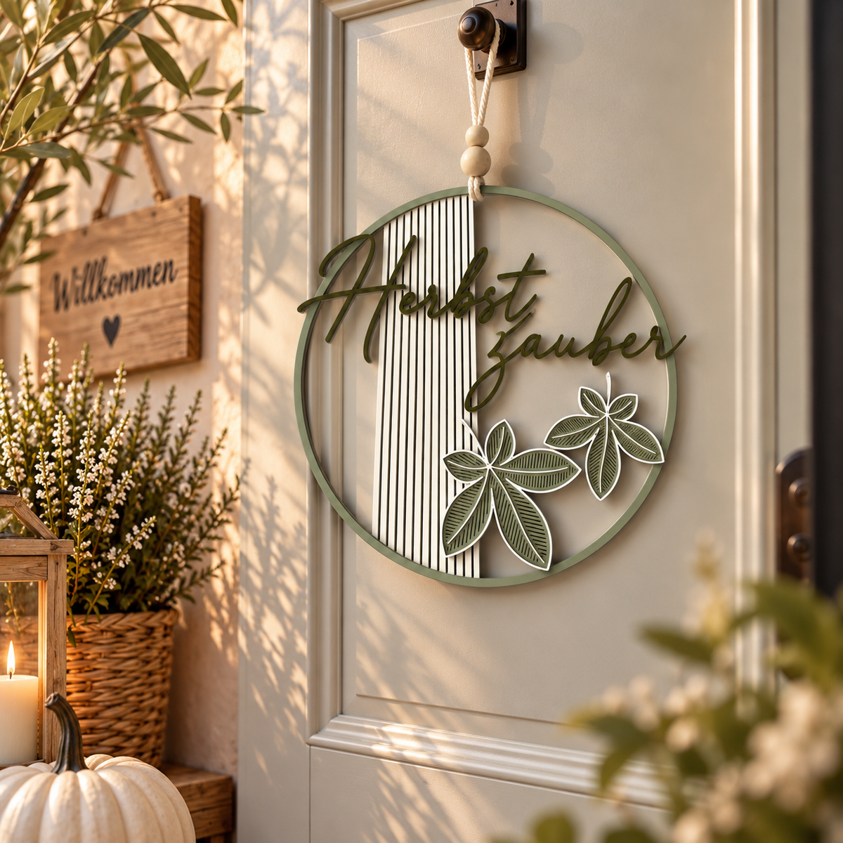 🍂 „Herbstzauber“ – Tür-, Fenster- & Wandschmuck im Panel Design | individuell in deinen Wunschfarben