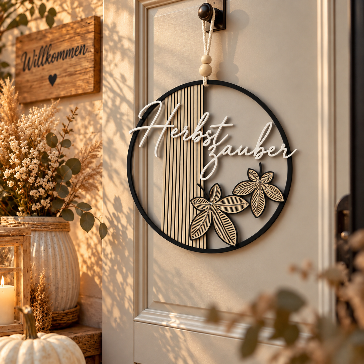 🍂 „Herbstzauber“ – Tür-, Fenster- & Wandschmuck im Panel Design | individuell in deinen Wunschfarben