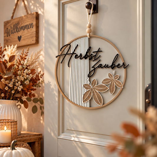 🍂 „Herbstzauber“ – Tür-, Fenster- & Wandschmuck im Panel Design | individuell in deinen Wunschfarben