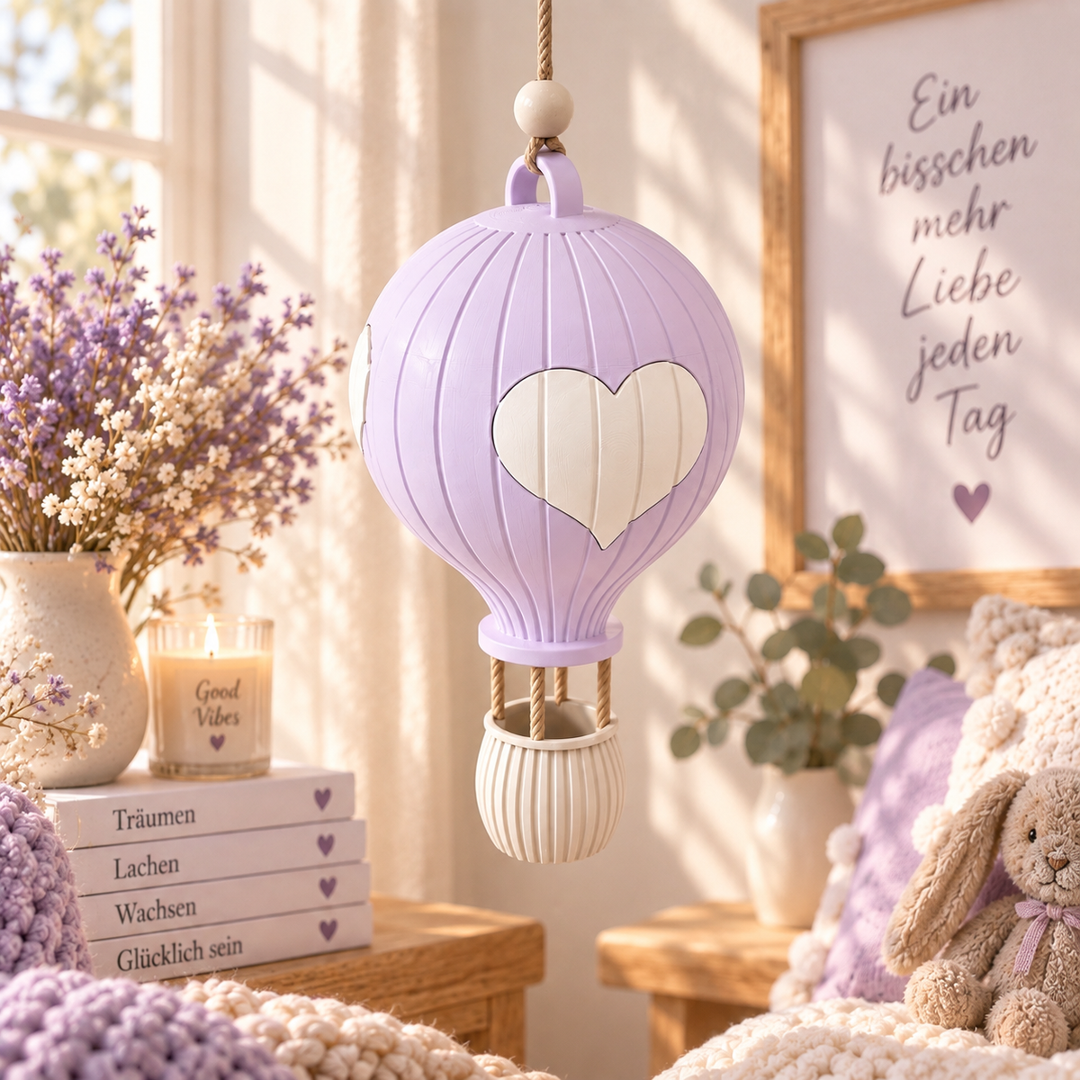 🎈 SKY – Japandi Heißluftballon | Fenster-, Wand- & Hängedeko in deinen Wunschfarben