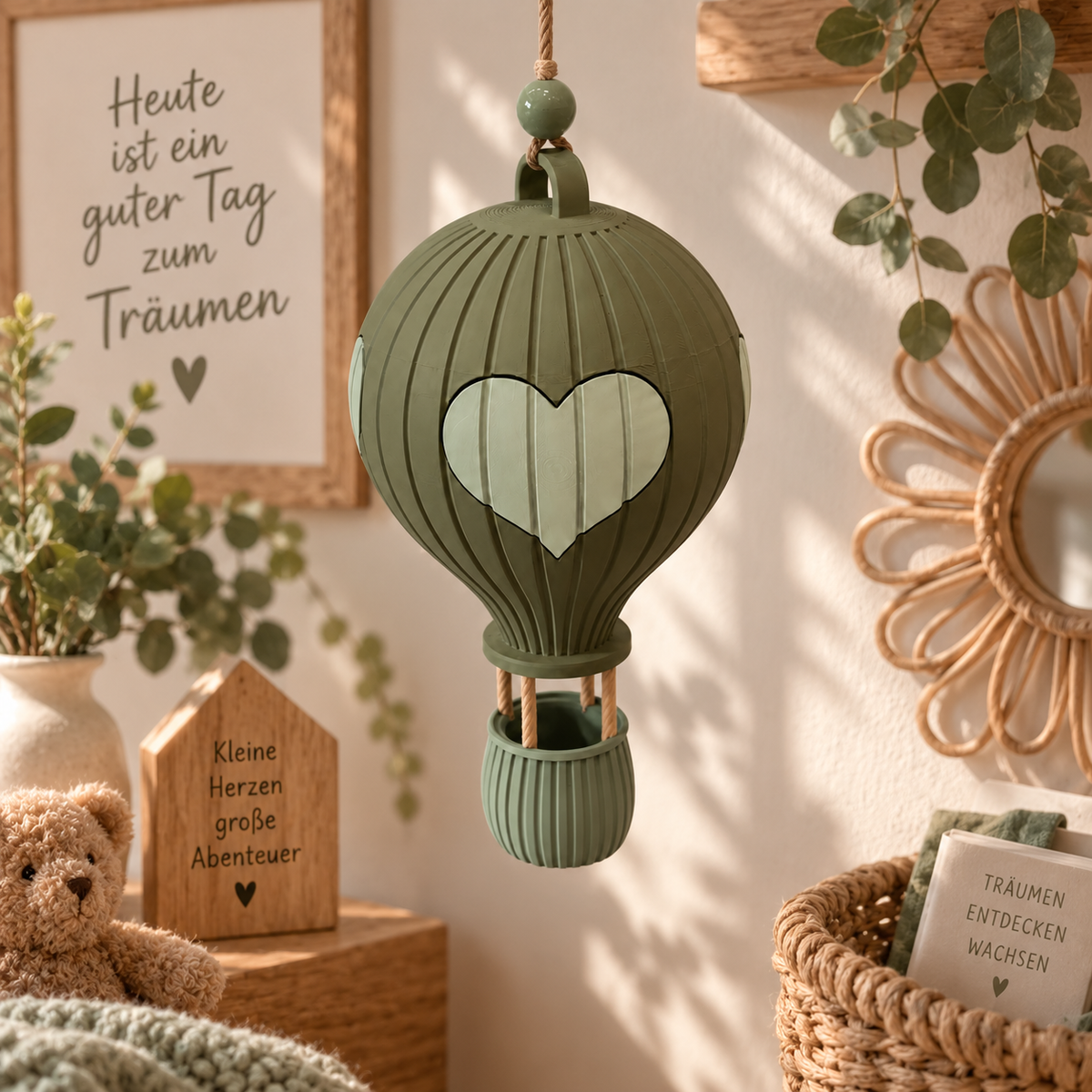 🎈 SKY – Japandi Heißluftballon | Fenster-, Wand- & Hängedeko in deinen Wunschfarben