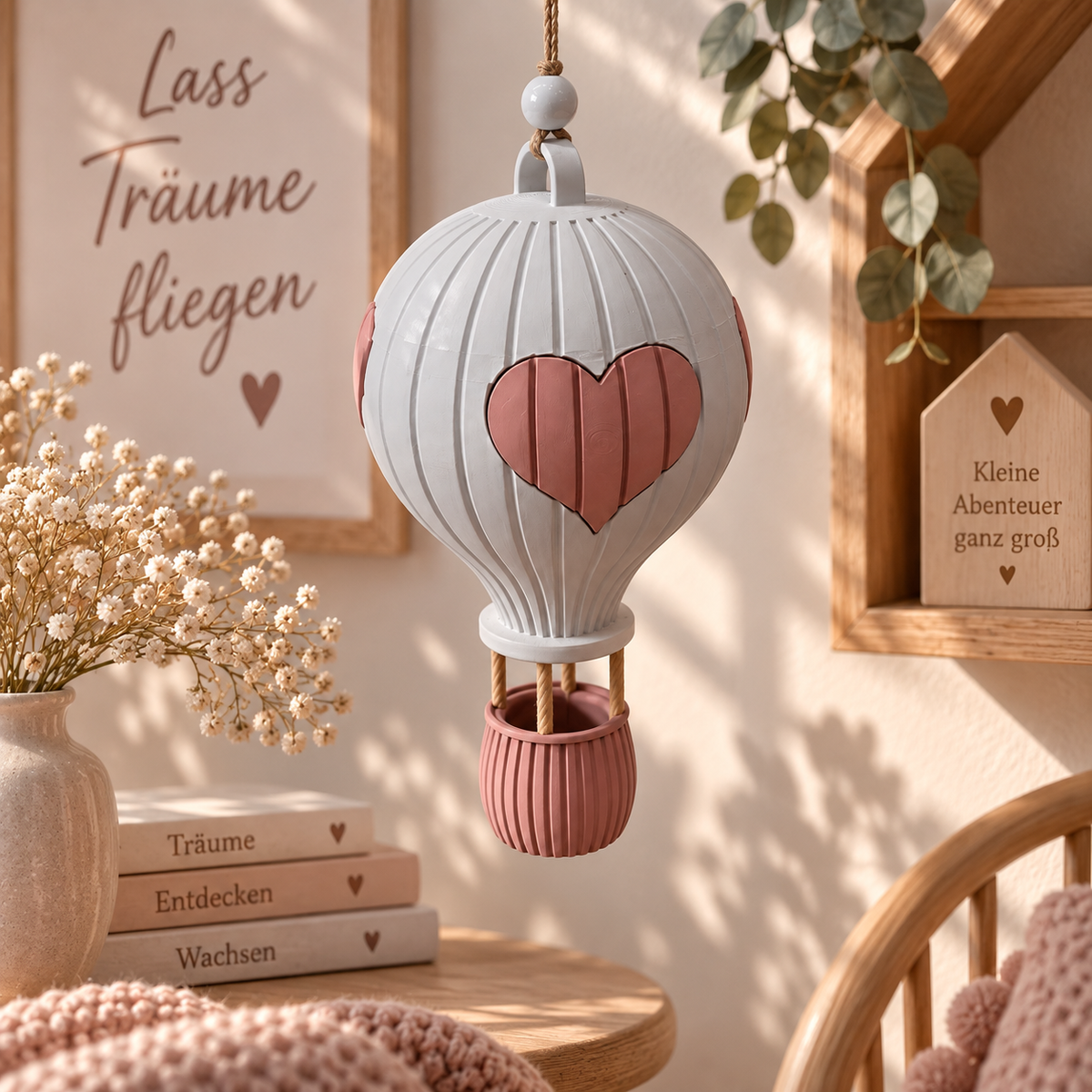 🎈 SKY – Japandi Heißluftballon | Fenster-, Wand- & Hängedeko in deinen Wunschfarben