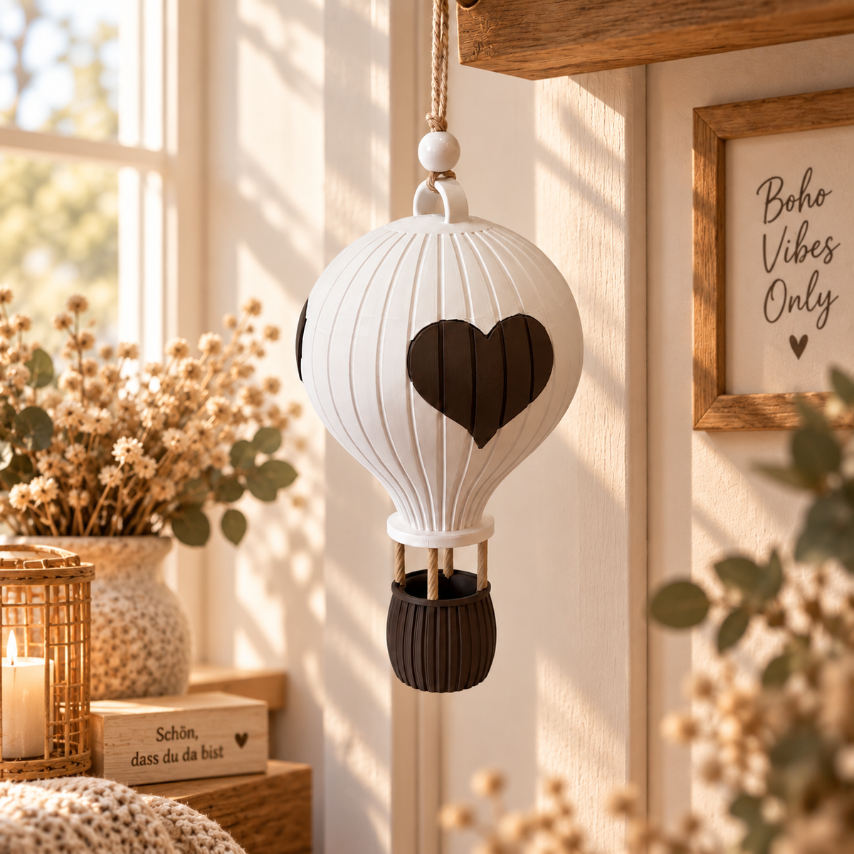 🎈 SKY – Japandi Heißluftballon | Fenster-, Wand- & Hängedeko in deinen Wunschfarben