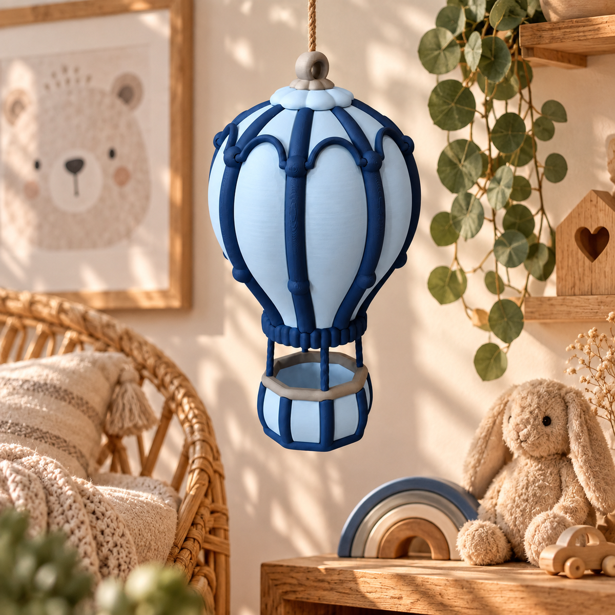 🎈 LUMI – filigraner Deko-Heißluftballon | Hängedeko in deinen Wunschfarben