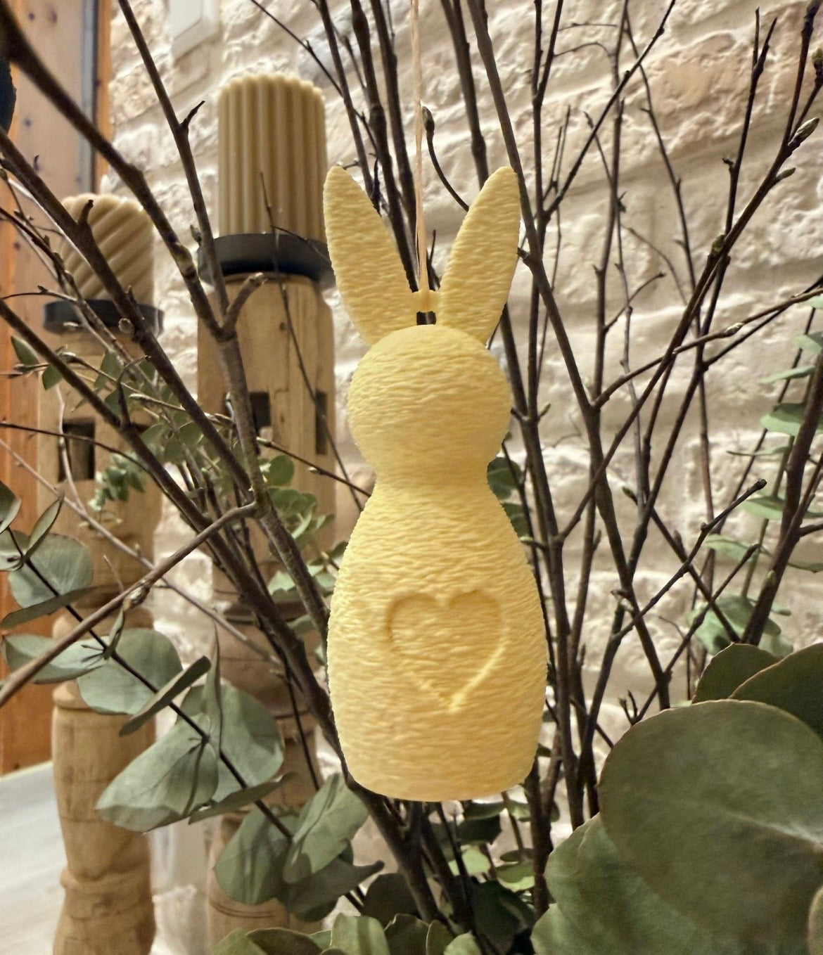 🐰 Flauschiger „Herz-Osterhase“ als Aufhänger