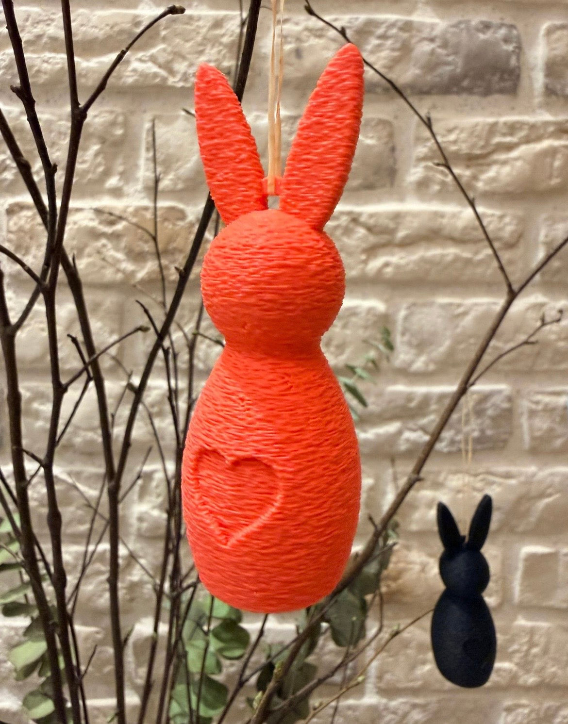 🐰 Flauschiger „Herz-Osterhase“ als Aufhänger