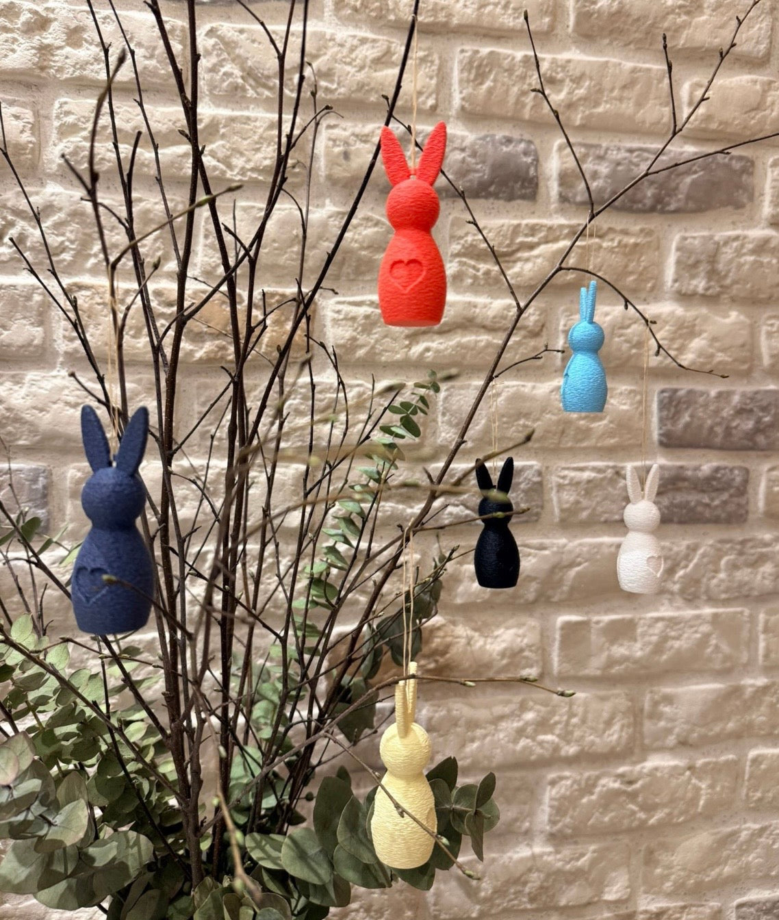 🐰 Flauschiger „Herz-Osterhase“ als Aufhänger