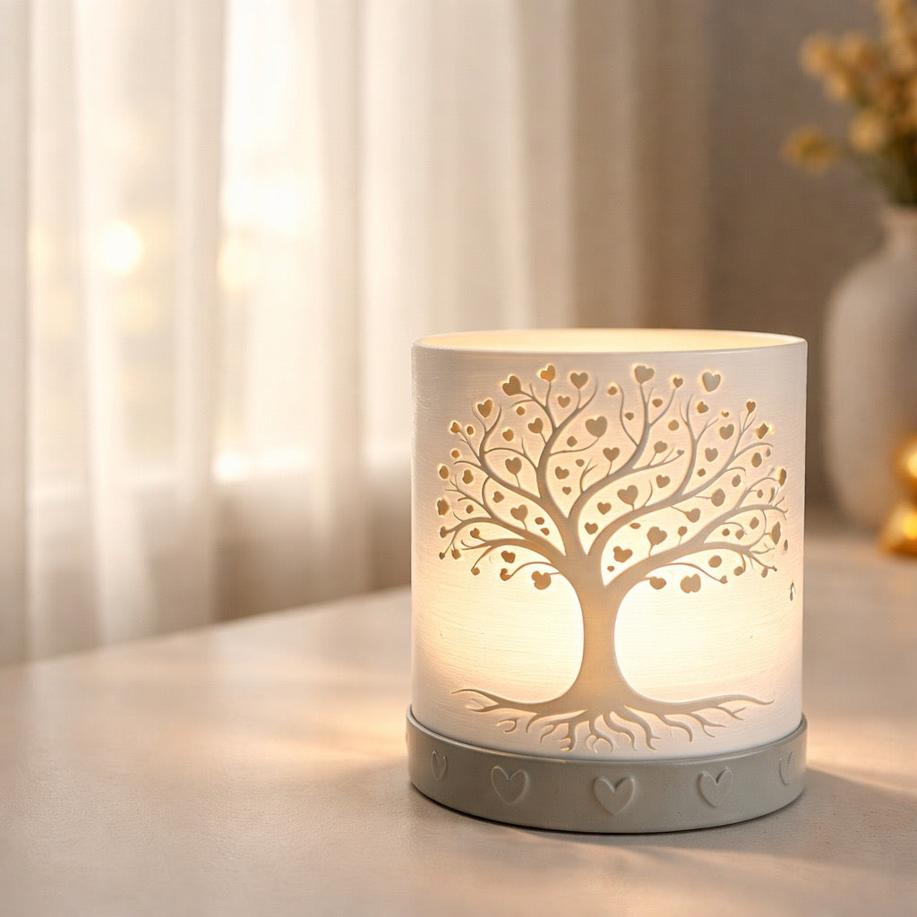 🌳 Windlicht „Familienbaum“ – Licht der Verbundenheit & Liebe