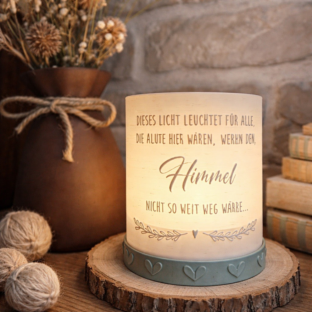🕯️ Windlicht „Himmel“ – Erinnerungslicht voller Liebe & Trost