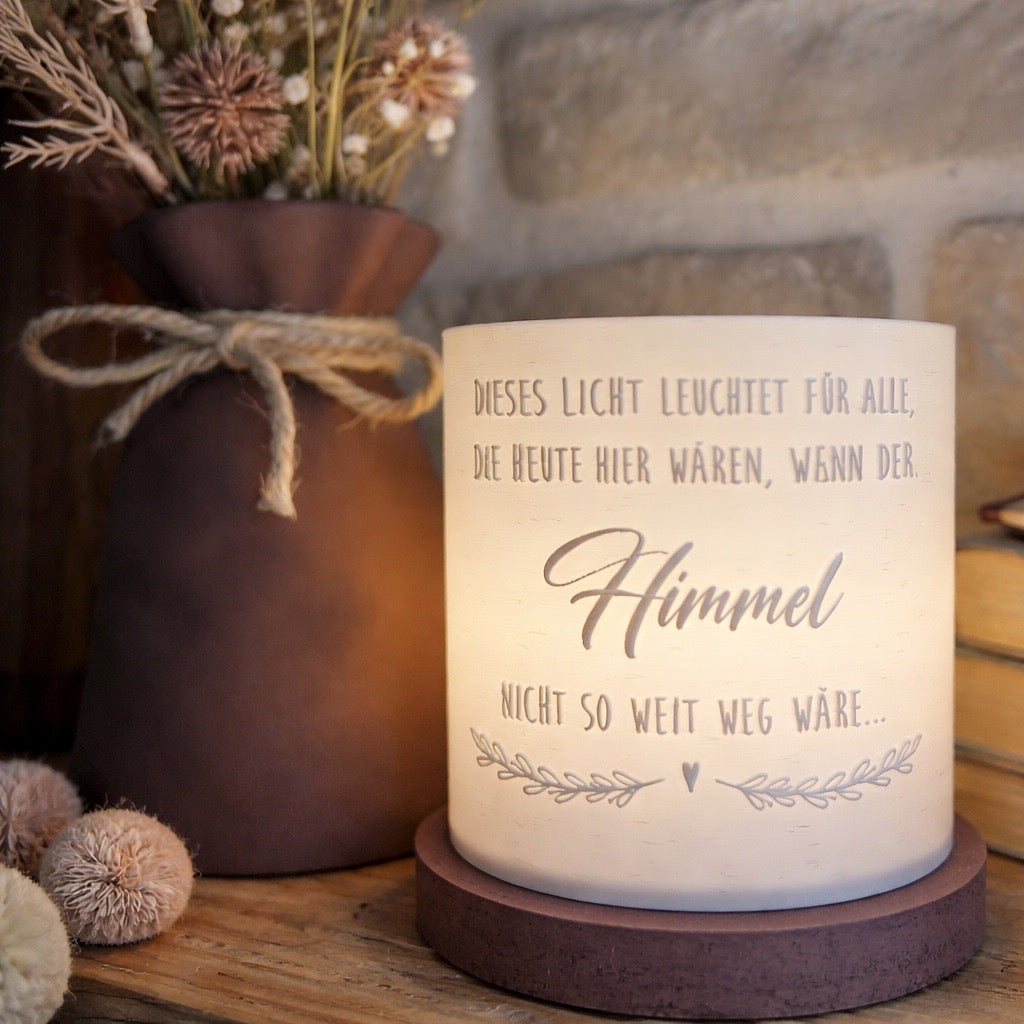 🕯️ Windlicht „Himmel“ – Erinnerungslicht voller Liebe & Trost