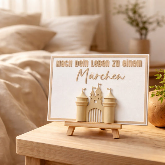 ✨3D Postkarte „Mach dein Leben zu einem Märchen“ ✨