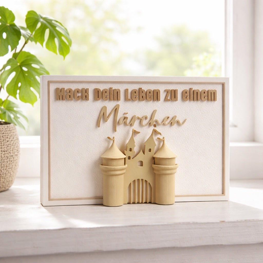 ✨3D Postkarte „Mach dein Leben zu einem Märchen“ ✨