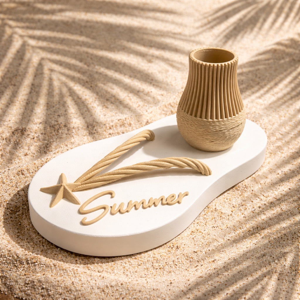 🩴 Summer Flip-Flop Deko mit Vase