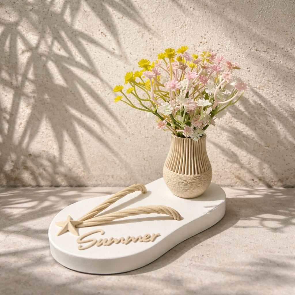 🩴 Summer Flip-Flop Deko mit Vase