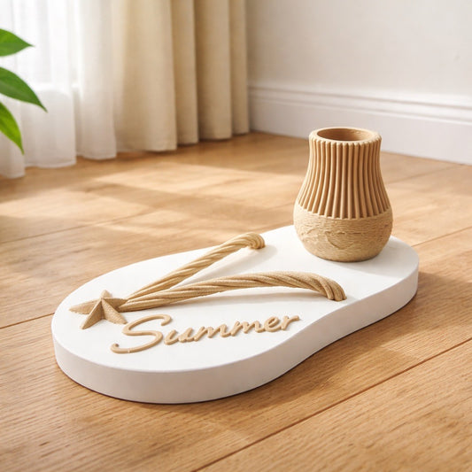 🩴 Summer Flip-Flop Deko mit Vase