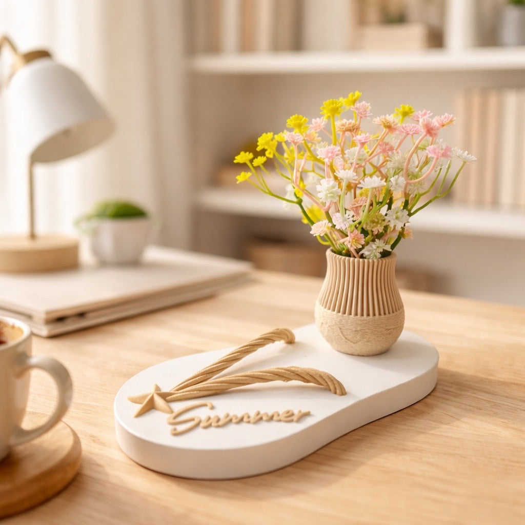 🩴 Summer Flip-Flop Deko mit Vase