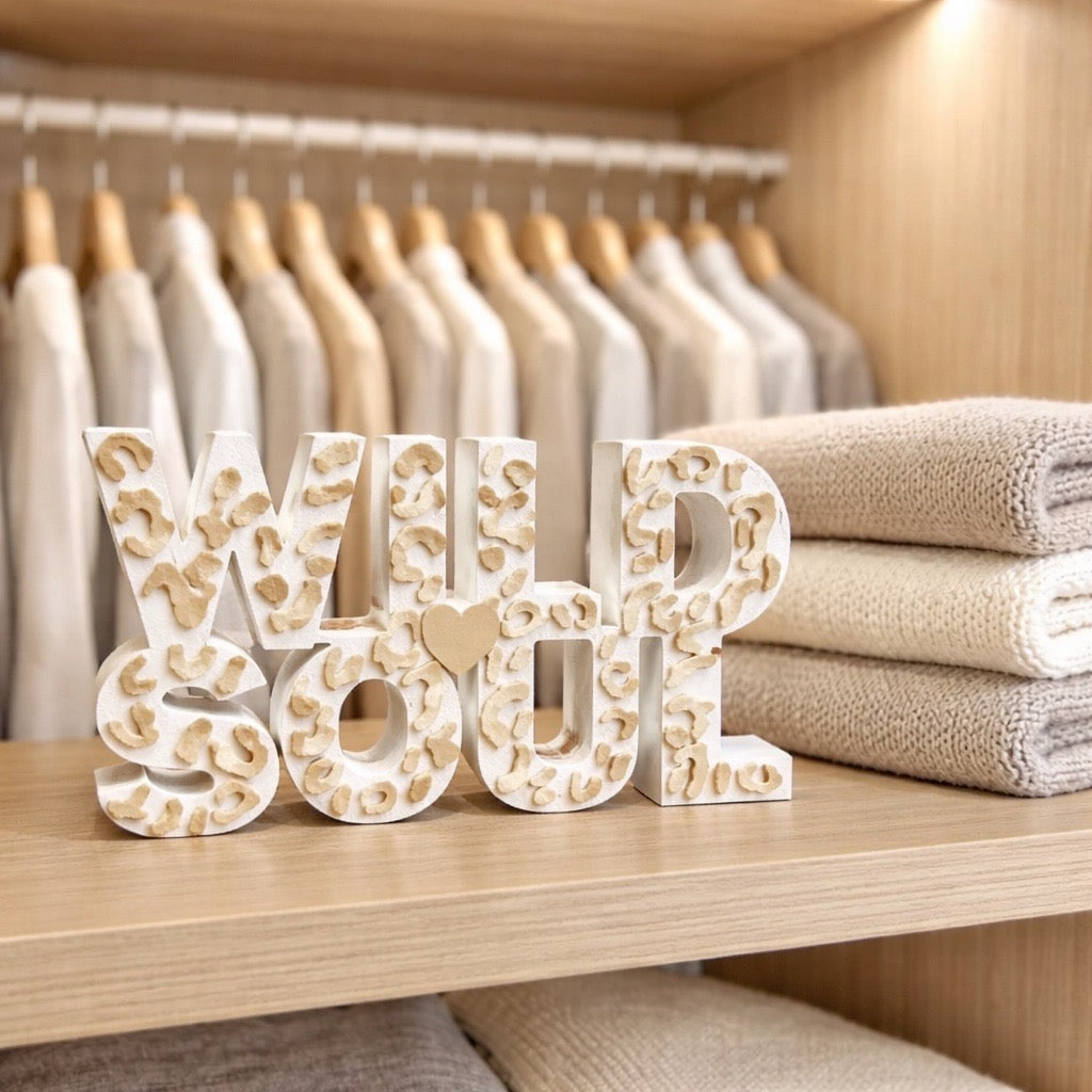 🐆🤍 „Wild Soul“ – 3D Schriftzug 🤍🐆