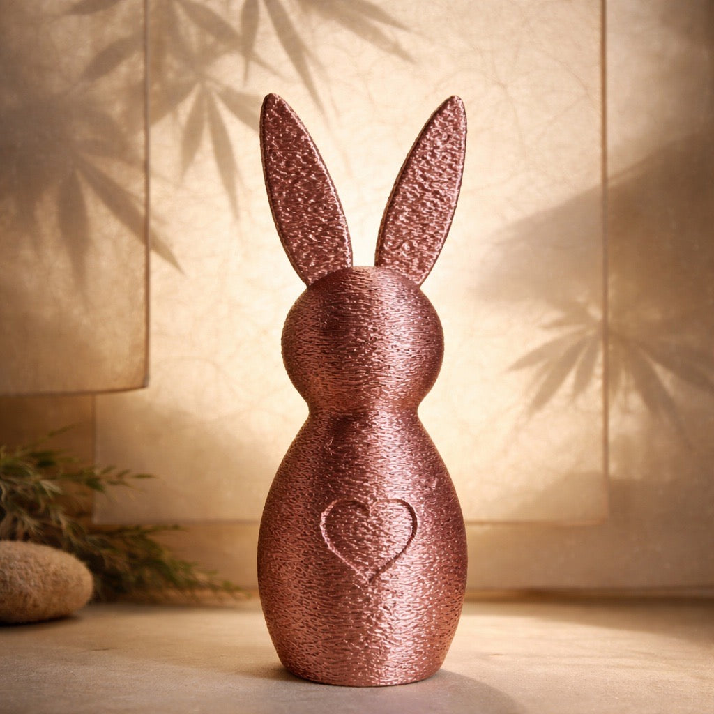 💎 Premium Edition 💎 Moderne Osterhasendeko im „Fuzzy“ Look mit Herz 🐰