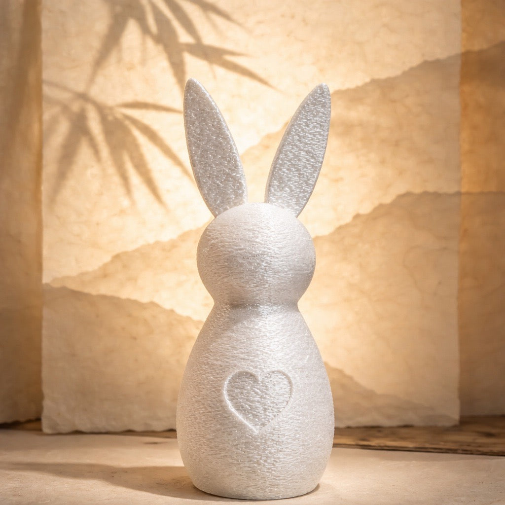 💎 Premium Edition 💎 Moderne Osterhasendeko im „Fuzzy“ Look mit Herz 🐰