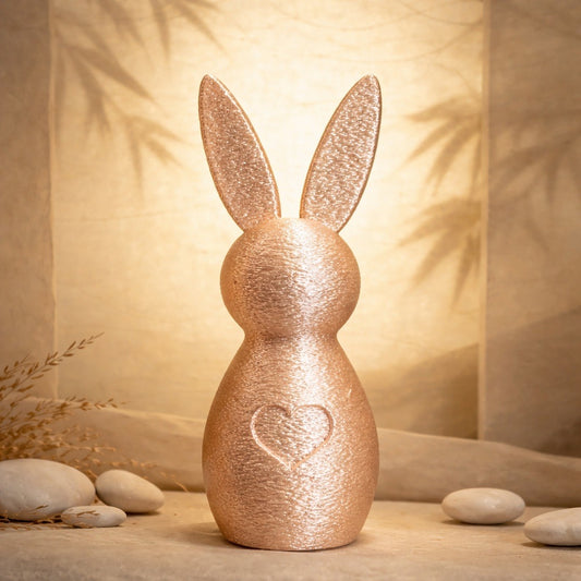 💎 Premium Edition 💎 Moderne Osterhasendeko im „Fuzzy“ Look mit Herz 🐰