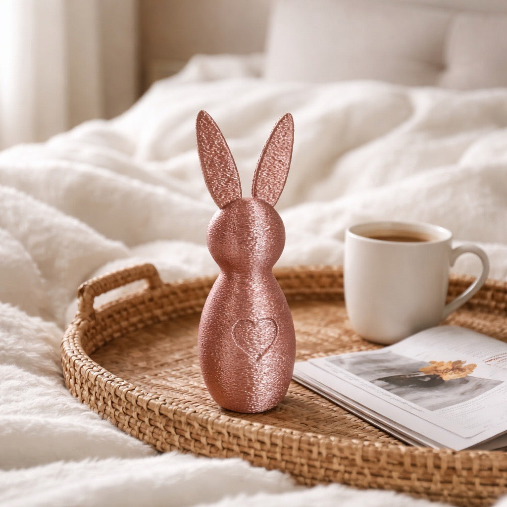 💎 Premium Edition 💎 Moderne Osterhasendeko im „Fuzzy“ Look mit Herz 🐰