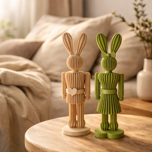 ✨ Sir & Lady Mümmel – stilvolle Osterhasen im Nussknacker Design ✨