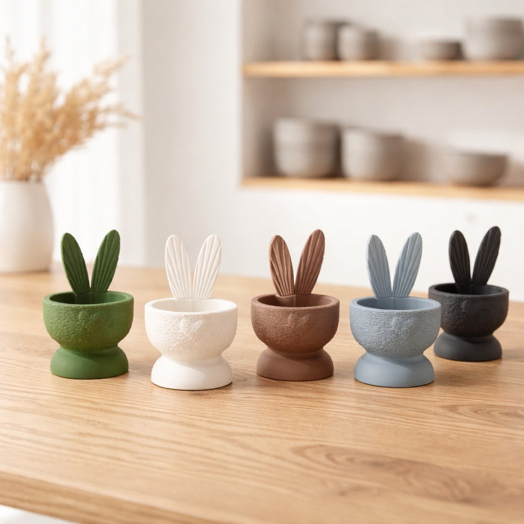 Niedlicher Eierbecher im modernen Osterdesign mit liebevollen Details 🤍